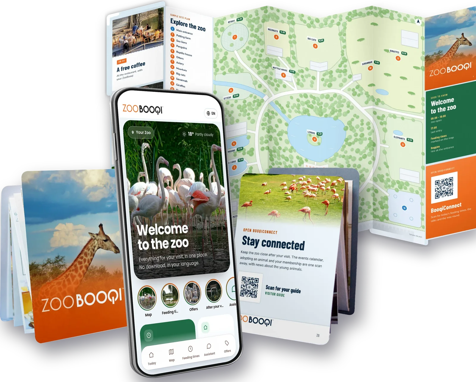 ZooBooqi: the BooQi with its map and the BooqiConnect app