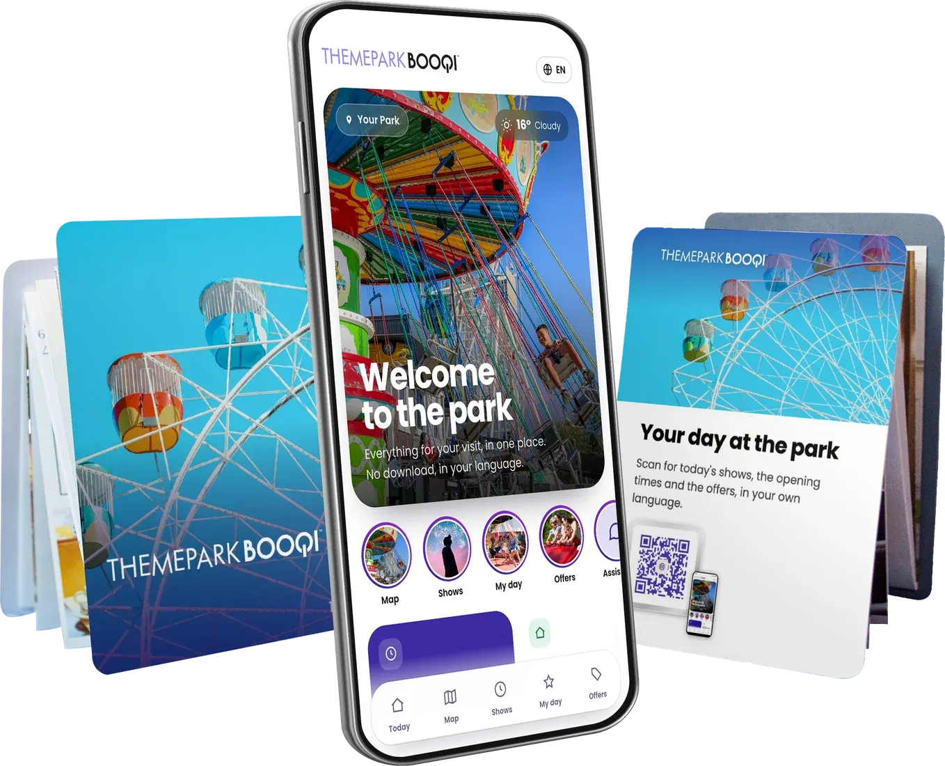 ThemeparkBooqi: cover, insert and the BooqiConnect app